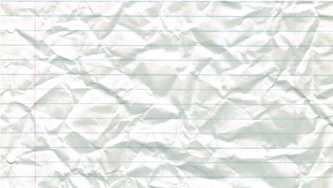 Paper-background-stop-motion-animation-crumpled-lined-school-pad-notes-loop-4k